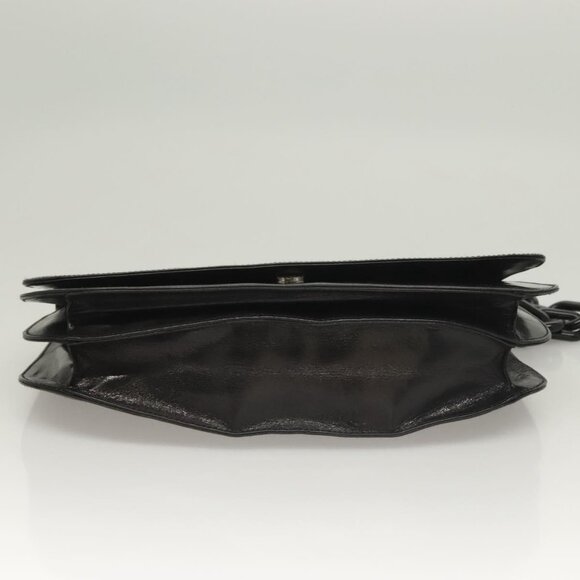 PRADA Chain Shoulder Bag Leather Black Auth 132369 - Picture 6 of 16